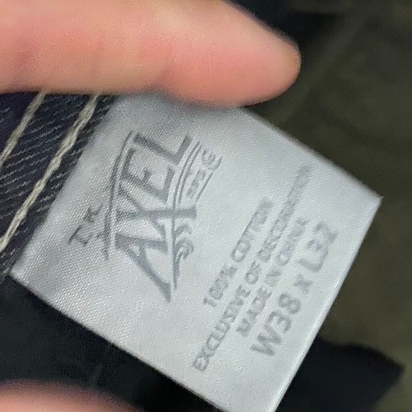 TK Axel Treadwell Relaxed Straight Mens Jeans Size 38x32 Dark Wash Denim Casual - Picture 7 of 10